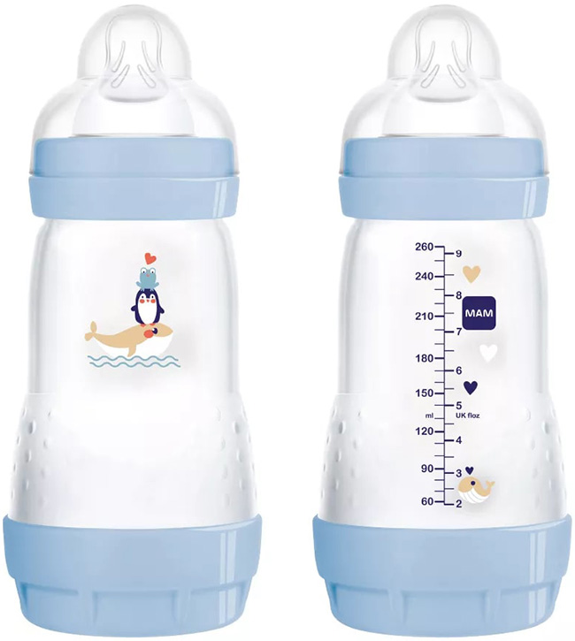 Easy Active Baby Bottle Biberon 4+ Mesi Silicone by Mam, Capacity: 330 ml  Green - iafstore.com