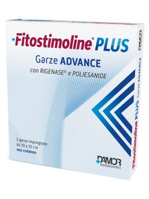 Fitostimoline Plus Garze Advance Impregnate 10x10 cm 5 Pezzi