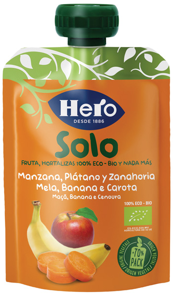 Hero Solo Pera, Banana, Carota 120 g